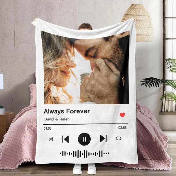 Custom Music Blanket Photo Starlight White Blanket