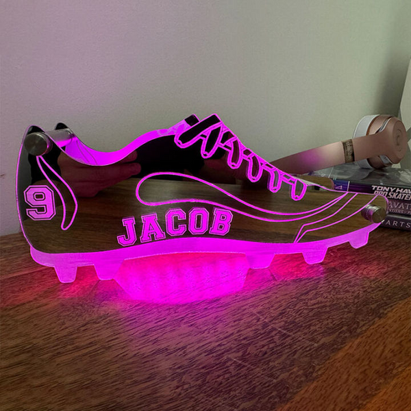 Personalized Sneakers Mirror Light Custom Name Christmas Gift For Sports Lovers