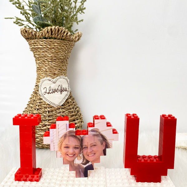 Custom building blocks Valentine's Day gift photo blocks personalized I love you building blocks puzzle gift for lovers