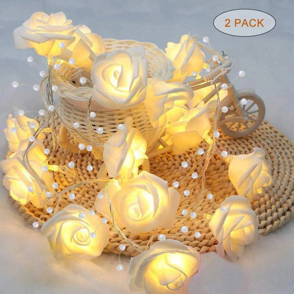 Romantic String Rose Flower Fairy Lamp Lights