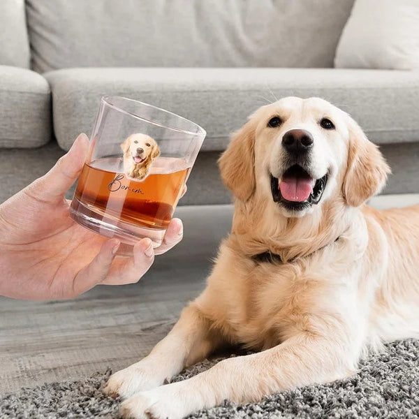 Custom Pet Bar Glass,Pet Photo Whiskey Glass